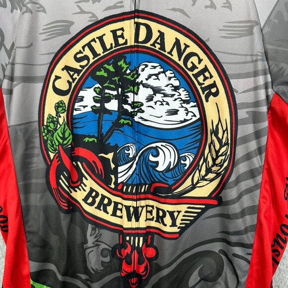 Pro Borah Team RARE Mens x Castle Danger Brew Jersey M Short Sleeve Zip - Picture 7 of 13